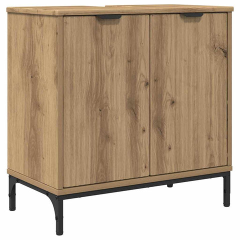 vidaXL Bathroom Furniture Set Artisan Oak Engineered wood, Metal