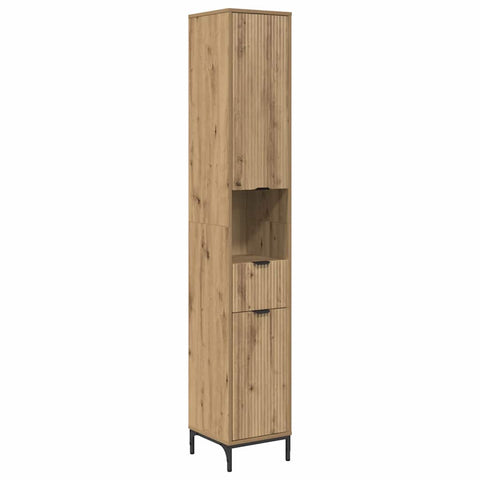 vidaXL Bathroom Furniture Set Artisan Oak Engineered wood, Metal