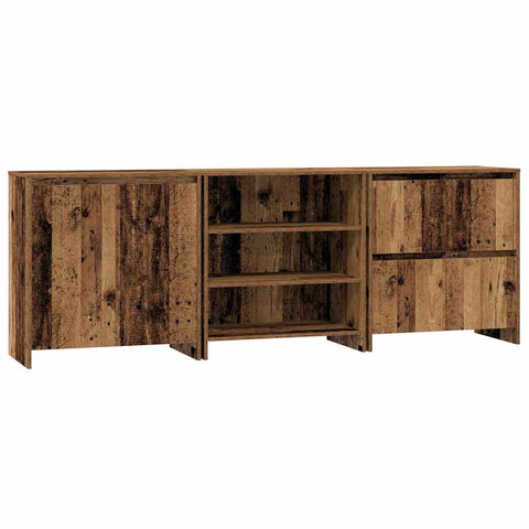 vidaXL Sideboards 3 pcs Old wood 70 x 41 x 75 cm Engineered wood