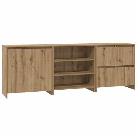 vidaXL Sideboards 3 pcs Artisan oak 70 x 41 x 75 cm Engineered wood