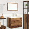 vidaXL Bathroom Furniture Set 3 pcs Old wood 60 x 38.5 x 45 cm