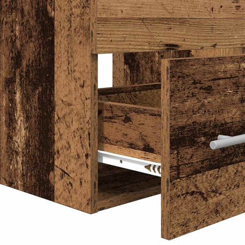 vidaXL Bathroom Furniture Set 2 pcs Old wood 41 x 38.5 x 48 cm