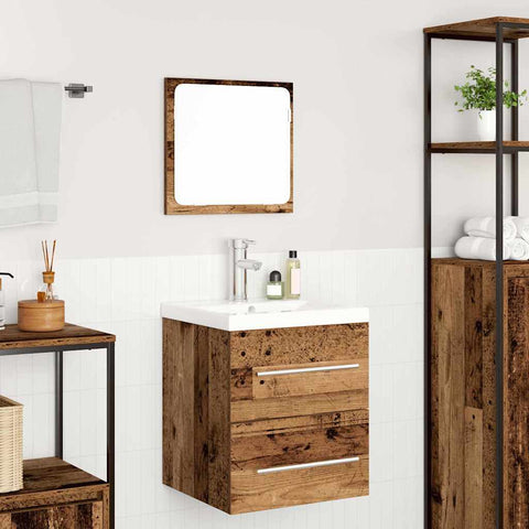 vidaXL Bathroom Furniture Set 2 pcs Old wood 41 x 38.5 x 48 cm