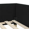 vidaXL Corner Bed Frame Black 80 x 200 cm Fabric and Engineered wood