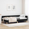 vidaXL Corner Bed Frame Black 80 x 200 cm Fabric and Engineered wood