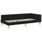 vidaXL Corner Bed Frame Black 80 x 200 cm Fabric and Engineered wood