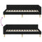 vidaXL Corner Bed Frame Black 80 x 200 cm Fabric and Engineered wood