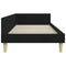 vidaXL Corner Bed Frame Black 80 x 200 cm Fabric and Engineered wood