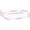 vidaXL Corner Bed Frame Black 80 x 200 cm Fabric and Engineered wood