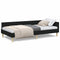 vidaXL Corner Bed Frame Black 80 x 200 cm Fabric and Engineered wood