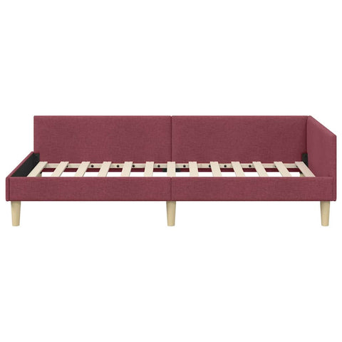 vidaXL Corner Bed Frame Other with Headboard Wine red 80 x 200 cm