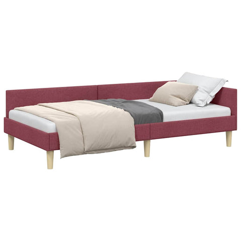 vidaXL Corner Bed Frame Other with Headboard Wine red 80 x 200 cm
