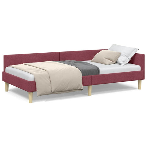 vidaXL Corner Bed Frame Other with Headboard Wine red 80 x 200 cm