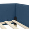 vidaXL Corner Bed Frame Blue 80 x 200 cm Fabric and Engineered wood