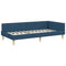 vidaXL Corner Bed Frame Blue 80 x 200 cm Fabric and Engineered wood