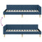 vidaXL Corner Bed Frame Blue 80 x 200 cm Fabric and Engineered wood