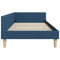 vidaXL Corner Bed Frame Blue 80 x 200 cm Fabric and Engineered wood