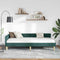 vidaXL Corner Bed Frame Other with Headboard Dark green 90 x 190 cm