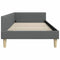 vidaXL Corner Bed Frame Other with Headboard Dark grey 90 x 200 cm