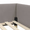 vidaXL Corner Bed Frame Taupe 90 x 200 cm Fabric and Engineered wood