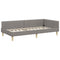 vidaXL Corner Bed Frame Taupe 90 x 200 cm Fabric and Engineered wood
