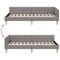 vidaXL Corner Bed Frame Taupe 90 x 200 cm Fabric and Engineered wood