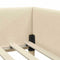 vidaXL Corner Bed Frame Cream 90 x 200 cm Fabric and Engineered wood