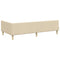 vidaXL Corner Bed Frame Cream 100 x 200 cm Fabric and Engineered wood