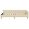 vidaXL Corner Bed Frame Cream 100 x 200 cm Fabric and Engineered wood