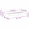 vidaXL Corner Bed Frame Cream 100 x 200 cm Fabric and Engineered wood