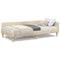 vidaXL Corner Bed Frame Cream 100 x 200 cm Fabric and Engineered wood