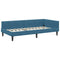 vidaXL Corner Bed Frame Blue 80 x 200 cm Velvet and Engineered wood