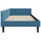 vidaXL Corner Bed Frame Blue 80 x 200 cm Velvet and Engineered wood