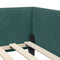 vidaXL Corner Bed Frame with Headboard Manual Dark green 80 x 200 cm