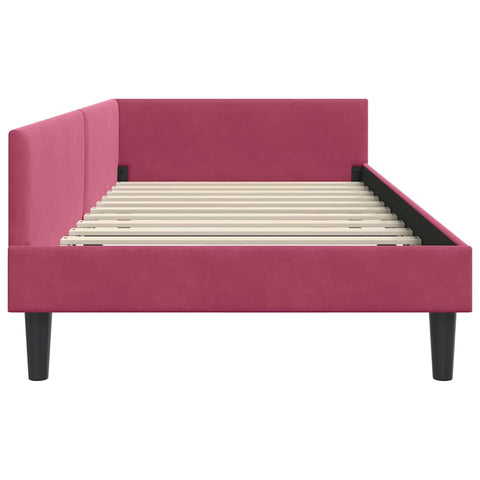 vidaXL Corner Bed Frame with Headboard Manual Wine red 80 x 200 cm