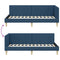 vidaXL Corner Bed Frame Blue 90 x 200 cm Fabric and Engineered wood