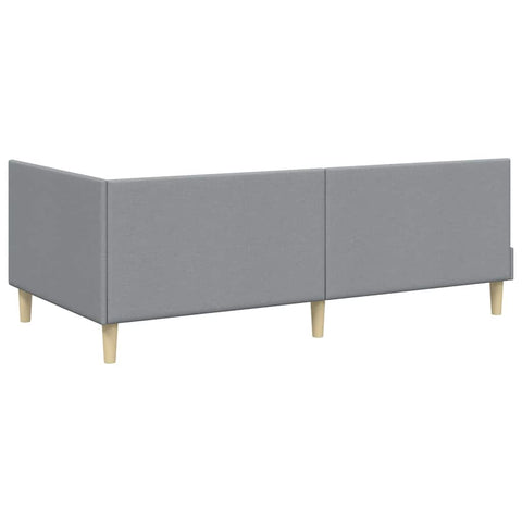 vidaXL Corner Bed Frame Other with Headboard Light grey 100 x 200 cm
