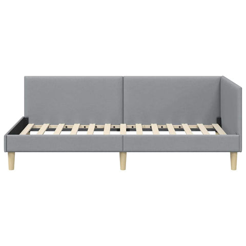 vidaXL Corner Bed Frame Other with Headboard Light grey 100 x 200 cm