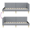 vidaXL Corner Bed Frame Other with Headboard Light grey 100 x 200 cm