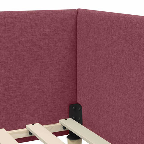 vidaXL Corner Bed Frame Other with Headboard Wine red 100 x 200 cm