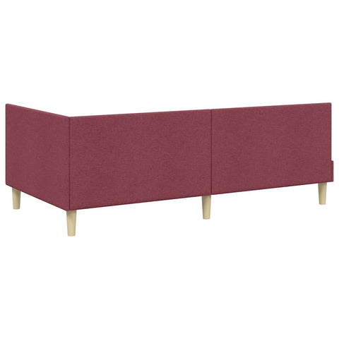 vidaXL Corner Bed Frame Other with Headboard Wine red 100 x 200 cm