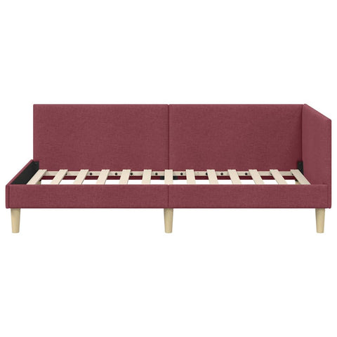 vidaXL Corner Bed Frame Other with Headboard Wine red 100 x 200 cm