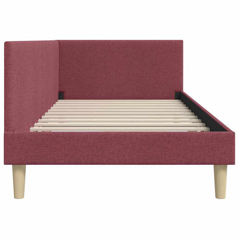 vidaXL Corner Bed Frame Other with Headboard Wine red 100 x 200 cm
