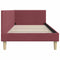 vidaXL Corner Bed Frame Other with Headboard Wine red 100 x 200 cm