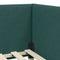 vidaXL Corner Bed Frame Other with Headboard Dark green 100 x 200 cm