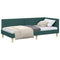 vidaXL Corner Bed Frame Other with Headboard Dark green 100 x 200 cm