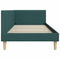 vidaXL Corner Bed Frame Other with Headboard Dark green 100 x 200 cm