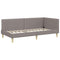 vidaXL Corner Bed Frame Taupe 100 x 200 cm Fabric and Engineered wood