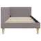 vidaXL Corner Bed Frame Taupe 100 x 200 cm Fabric and Engineered wood