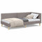 vidaXL Corner Bed Frame Taupe 100 x 200 cm Fabric and Engineered wood